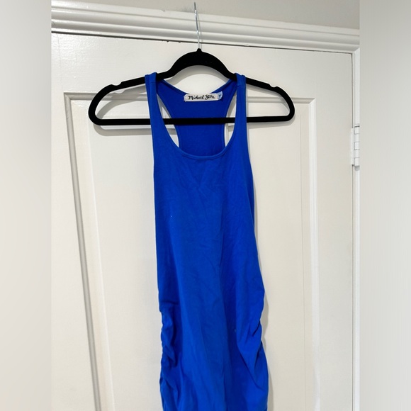 Michael Stars blue Racerback ruched midi dress - Picture 3 of 11